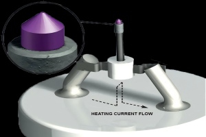 Lanthanum hexaboride single crystal cathode — product image and microstructure
